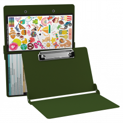 WhiteCoat Clipboard® - Army Green Child Life Specialist Edition